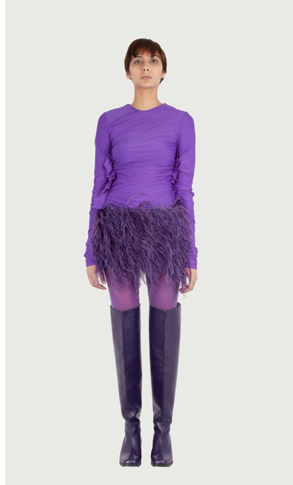 JEANNE FRIOT  FEATHERS SKIRT 